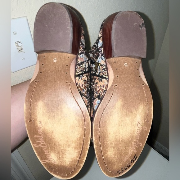 Sam Edelman Petty Tapestry Black Multicolor Ankle Shoes Boots Womens - Picture 7 of 9